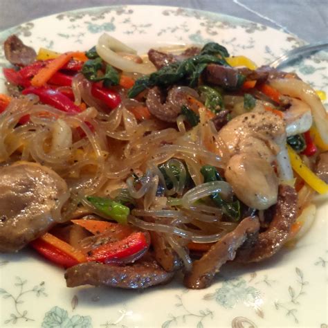 Korean food photo: Japchae on Maangchi.com