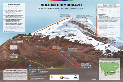 Tourist Map of Chimborazo volcano - PlanetAndes