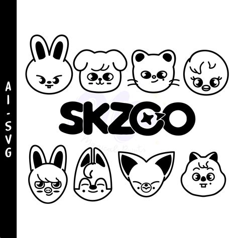 SKZOO / Svg Ai / Cricut - Etsy