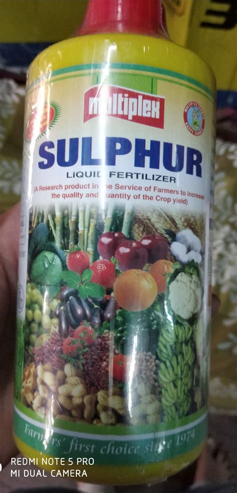 Sulphur Liquid Fertilizer 500ml – Your Organic Products