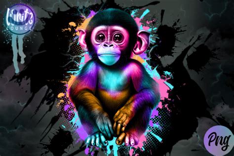 Monkey Colorful Splash Graffiti Graphic by Writelounge · Creative Fabrica