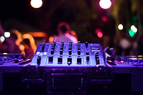 Premium Photo | Dj mixer at party