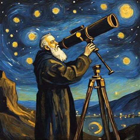 "Galileo Galilei: Observing the Stars with a Telescope" in 2024 | Science artwork, Astronomy art ...