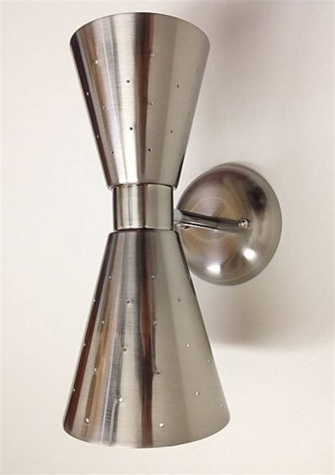 8 Mid Century Modern Hourglass Wall Light DOUBLE CONE SCONCE