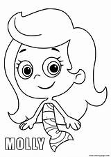 Molly Cute Bubble Guppies Coloring Page Printable sketch template