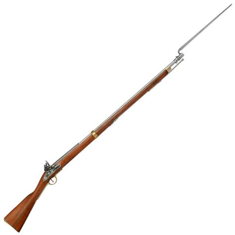 Militaria Non-Firing Replica British Brown Bess Musket With Bayonet ...