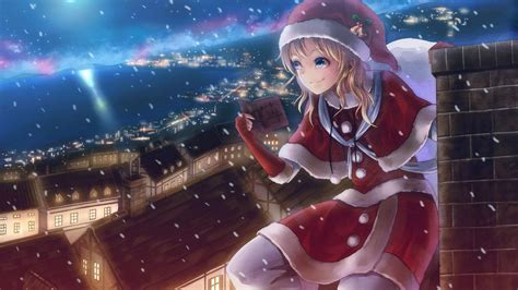 Anime Christmas Girl Wallpaper