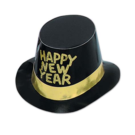 Black Hi-Hat w/Glittered HNY