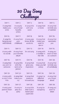 30 Day Song Challenge Instagram Story Template by Let's Make Music