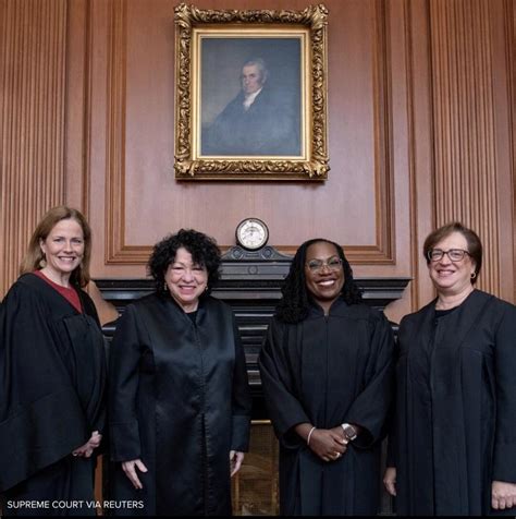 Image of the day: For the first time in its 232-year history, four female justices – Justice Amy ...