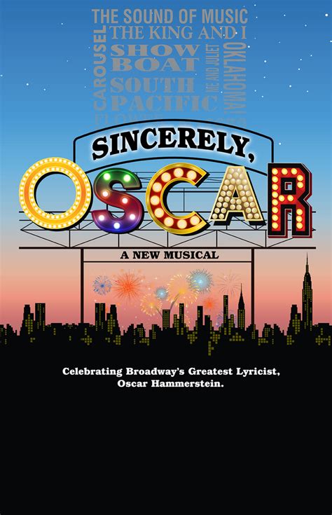 Oscar Hammerstein II Bio-Musical Sincerely, Oscar to Play Off-Broadway's Theatre Row | Broadway ...