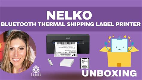 Nelko Bluetooth Thermal Shipping Label Printer, Wireless 4x6 Shipping Label Printer for UNBOXING ...