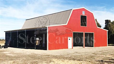 Steel Gambrel Barns | Gambrel Roof Barn Kits For Sale at Best Prices