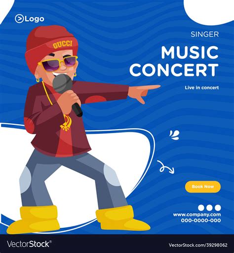 Banner design of music concert Royalty Free Vector Image