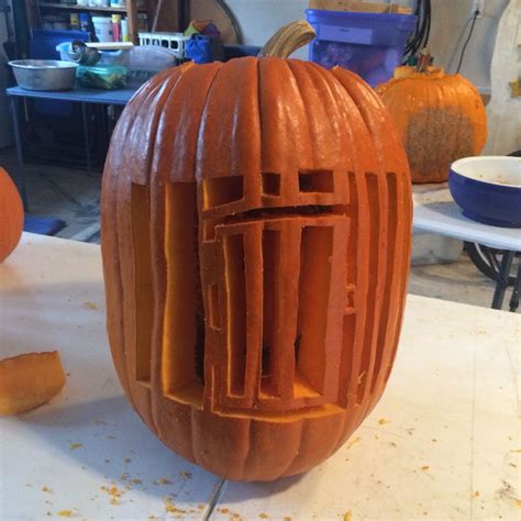 Jail Cell Carved Pumpkin