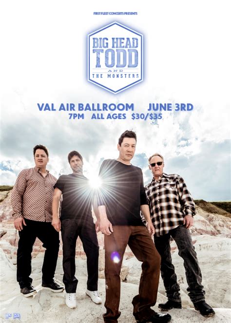 Big Head Todd & The Monsters Tickets at Val Air Ballroom in West Des Moines by First Fleet ...