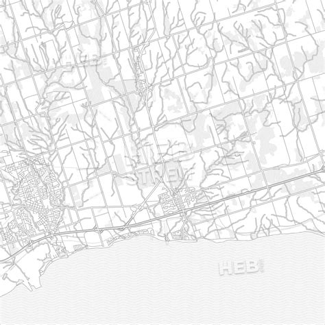 Clarington, Ontario, Canada, bright outlined vector map | HEBSTREITS Sketches | Map vector, Map ...