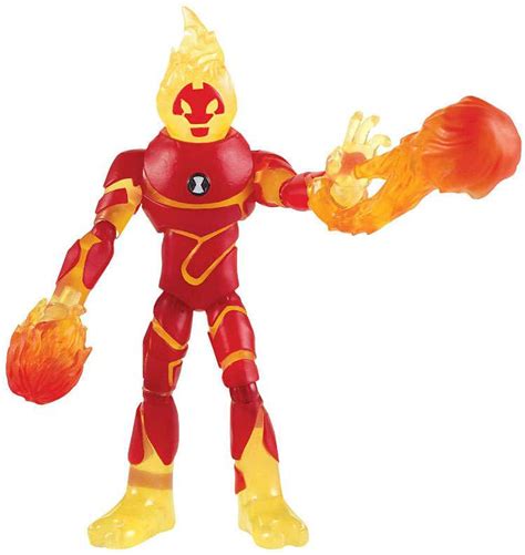 Ben 10 Basic Heatblast 5 Action Figure Flame Blasts Playmates - ToyWiz