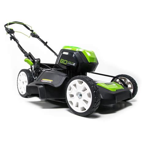 Greenworks 80-Volt Max Brushless 21-in Self-propelled Cordless Electric Lawn Mower 5 Ah (Battery ...