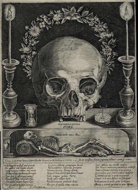 Wilhem Altzenbach (?- c.1680) - Memento mori - gravure | Memento mori art, Macabre art, Occult art