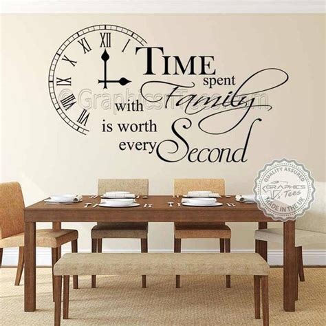 Time Spent With Family is Worth Every Second Inspirational Wall Sticker ...