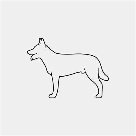 dog outline vector silhouette 11400697 Vector Art at Vecteezy