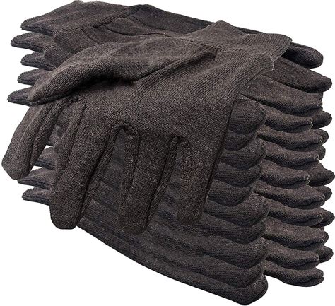 Pack of 24 Brown Jersey Gloves for Men 10". Reusable Washable Glove 10 ...