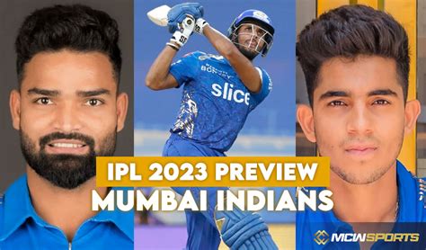 IPL 2023: Three uncapped Indians to watch out for from Mumbai Indians - MCW Sports BD