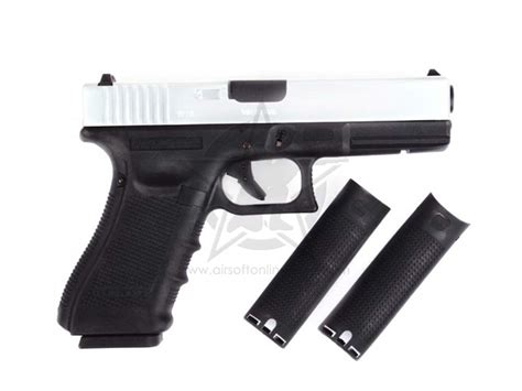 WE G18 Gen4 Silver Full Metal slide and ABS Frame Pistol : Airsoft Guns Online Shop : Airsoft ...