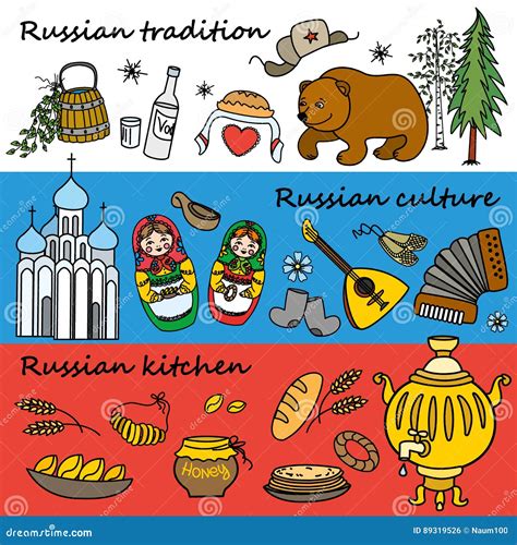 Russian Symbols, Travel Russia, Russian Traditions. Stock Vector - Illustration of matrioshka ...