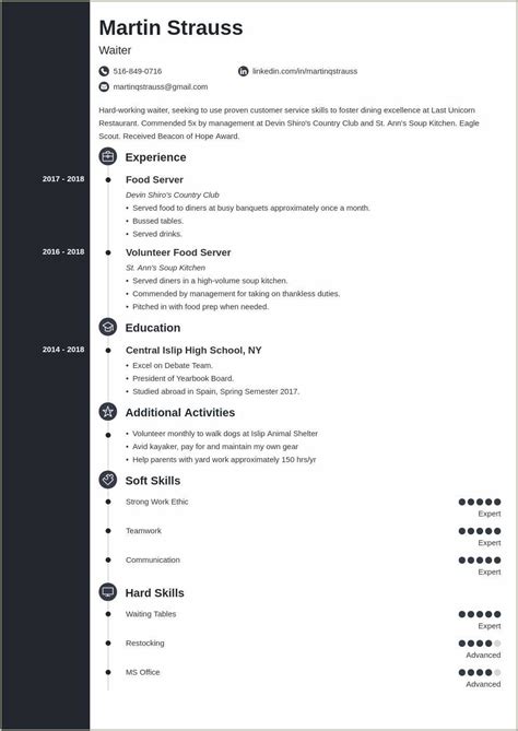 High School Student Resume Example No Experience - Resume Example Gallery