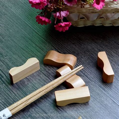 Natural Design Craft Wooden Chopsticks Holder Chopstick Rest Chopstick ...