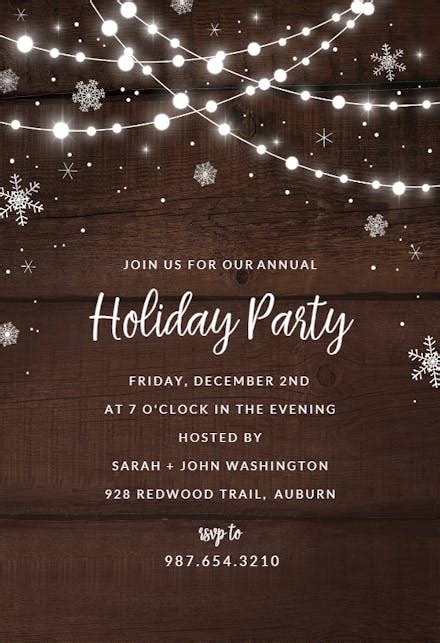 Holiday Party Flyer Free Template Database