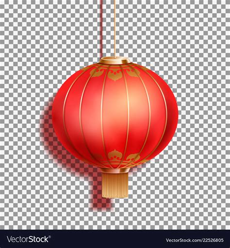 Realistic festive chinese red lantern Royalty Free Vector