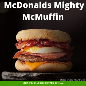 Calories in McDonalds Mighty McMuffin calcount