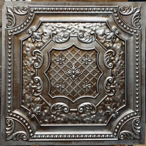 PL04 Faux antique tin copper metallic ceiling tiles Interior wall ...