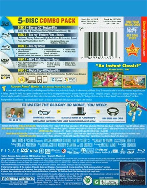 Toy Story 3 3D (Blu-ray 3D + Blu-ray + DVD+ Digital Copy) (Blu-ray 2010 ...