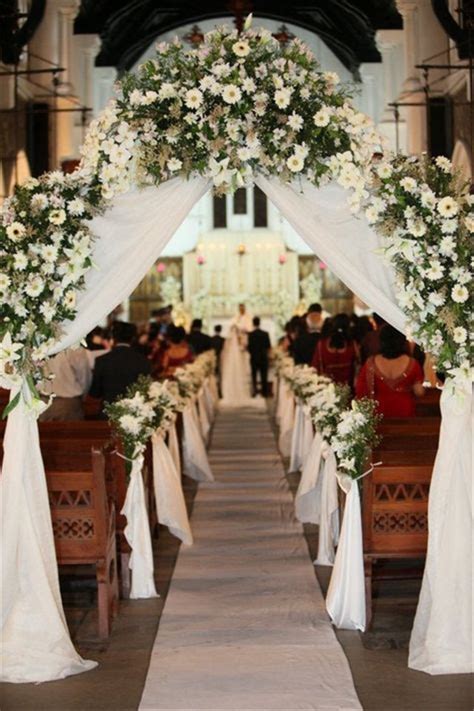 34 Breathtaking Church Wedding Decorations - Mrs to Be