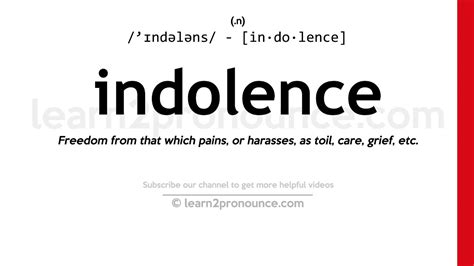 Indolence Definition