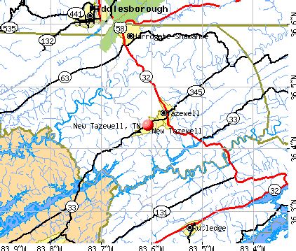 New Tazewell, Tennessee (TN 37825, 37879) profile: population, maps, real estate, averages ...