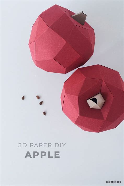 How to make 3d apples from paper | Apfel basteln, Herbstdeko basteln ...