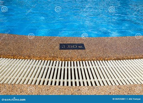 Pool depth sign. stock image. Image of design, signage - 86935881