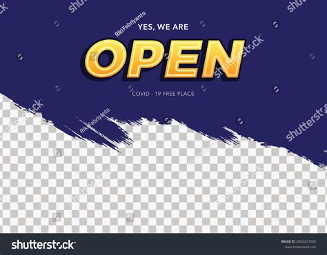 We Open Banner Background Template Stock Vector (Royalty Free ...