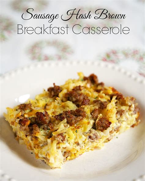 Sausage Hash Brown Breakfast Casserole | Plain Chicken