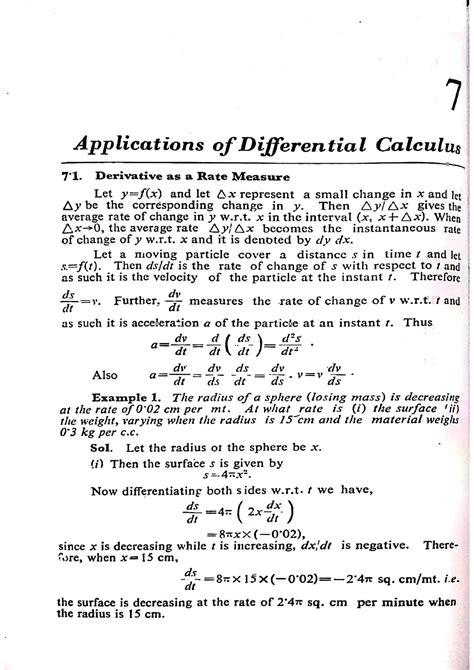 Applications of Differential Calculus - Mathematics - Studocu