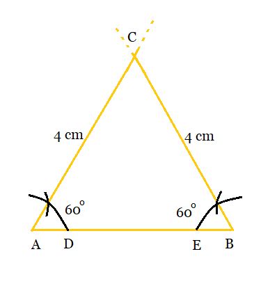 Construct an equilateral triangle, given its side and justify the construction.