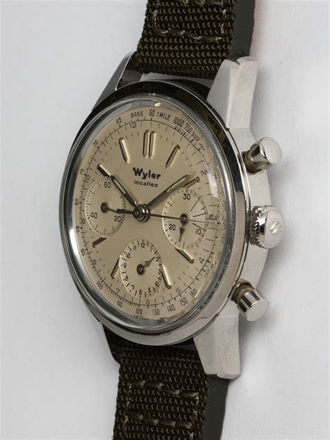 Wanna Buy A Watch? | Wyler SS Incaflex Valjoux 72 Chronograph circa 1960’sWyler SS Incaflex ...