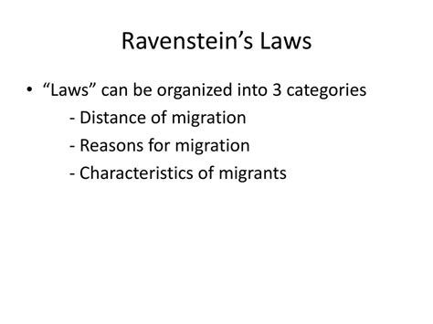 Ravenstein’s Laws of Migration - ppt download