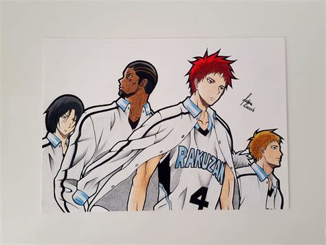 Rakuzan Basketball Team Drawing PRINT - Etsy