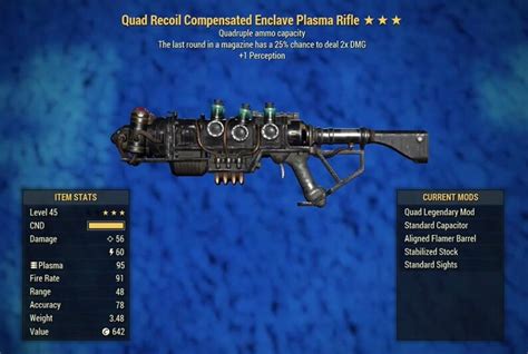 Fallout 76 Quad Enclave Plasma Rifle Flamer Mod L45 Xbox - Etsy